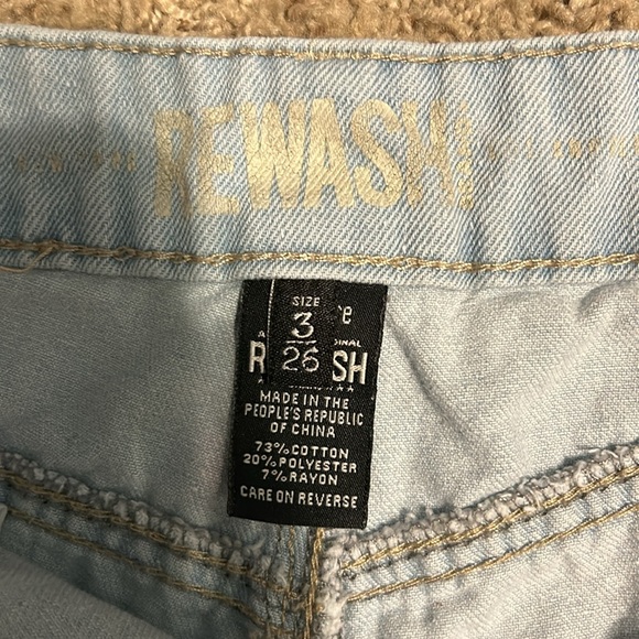 Rewash Brand Ripped Jean Shorts - Picture 5 of 8